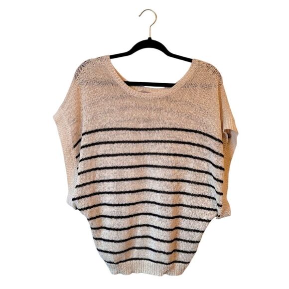 All Saints Women's Cream & Black Stripe Carova Breton Blouse Size S - Picture 1 of 6